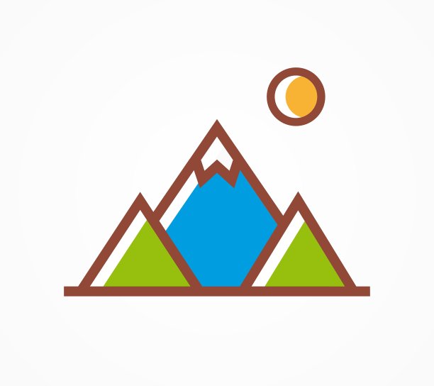 山峰图标符号图片下载