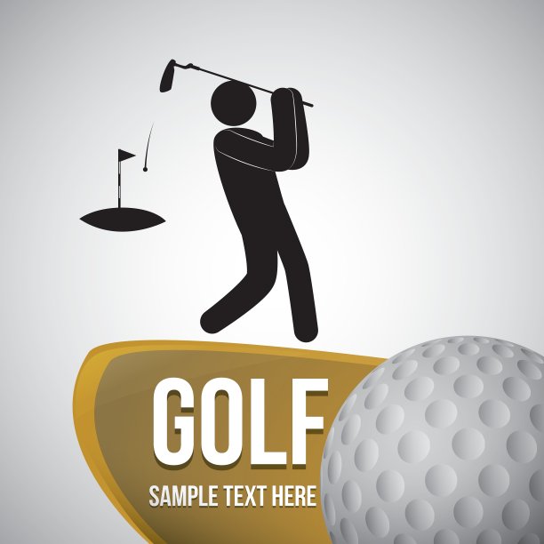 高尔夫设计运动图标孤立图片下载