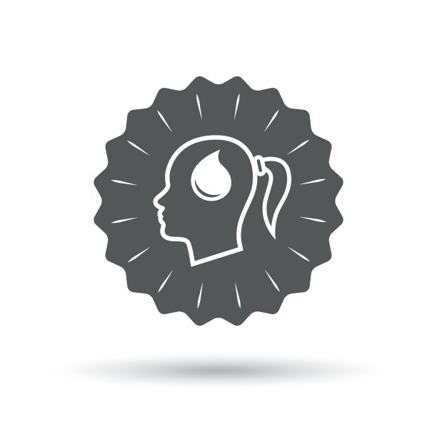 头与下降标志图标女性女性头图片下载