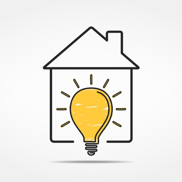 有灯泡的房子图片下载