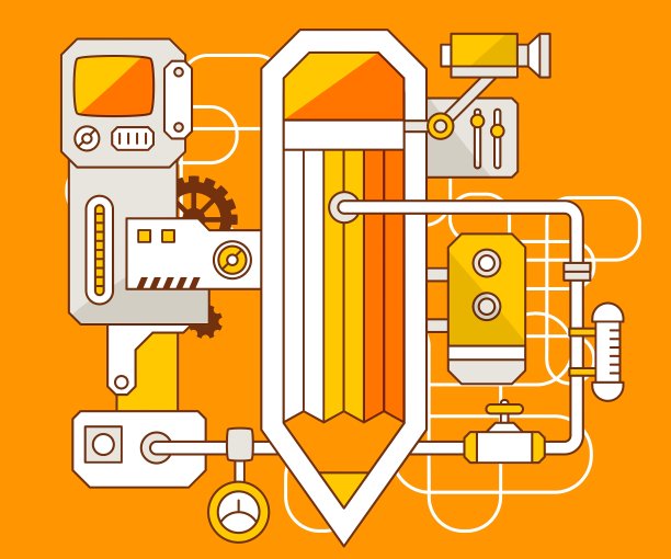 铅笔的工业机械图片下载