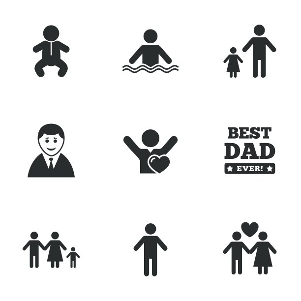 人们的家庭标志游泳池标志图片下载