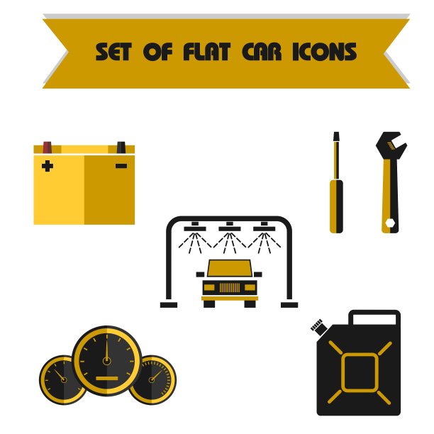 设置汽车颜色平面图标图片下载