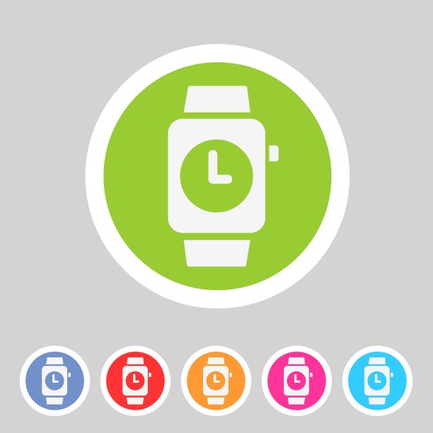 手表图标标志标志标志标志标签集图片下载