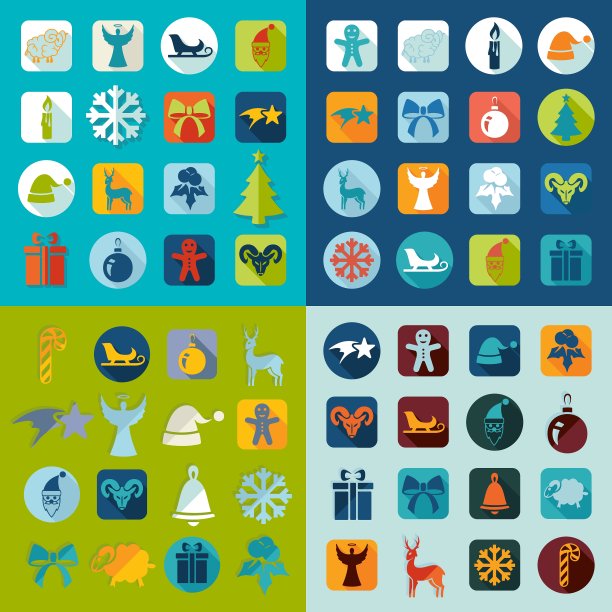 圣诞标志套装图片下载