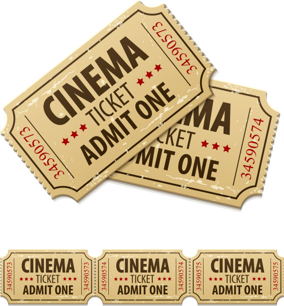老电影院的电影票图片下载