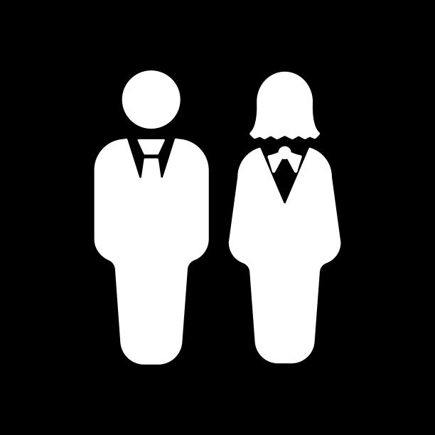 男女伙伴关系和人类符号图标图片下载