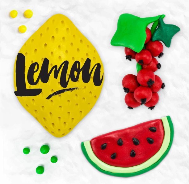 橡皮泥水果柠檬图片下载