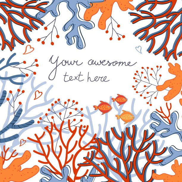 优雅的卡片与地方为您的文本图片下载