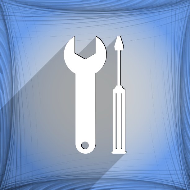 螺丝刀扳手图标符号平面现代网页图片下载