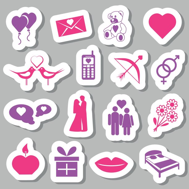 情人节贴纸图片下载