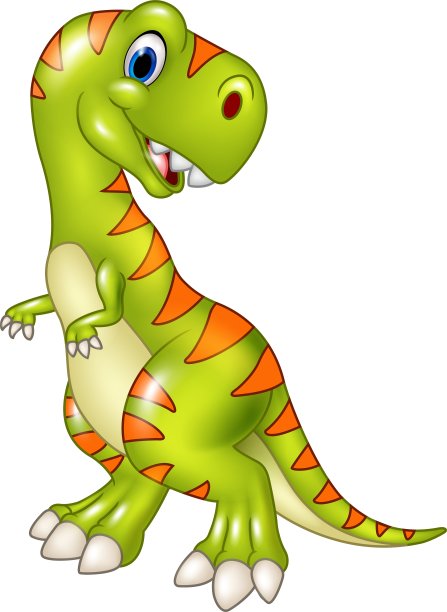 卡通有趣的霸王龙孤立图片下载