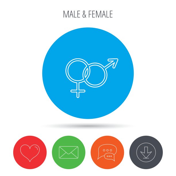 男性和女性偶像传统的性标志图片下载