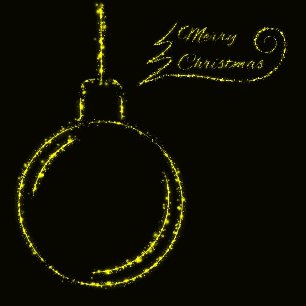 圣诞彩灯卡片图片下载