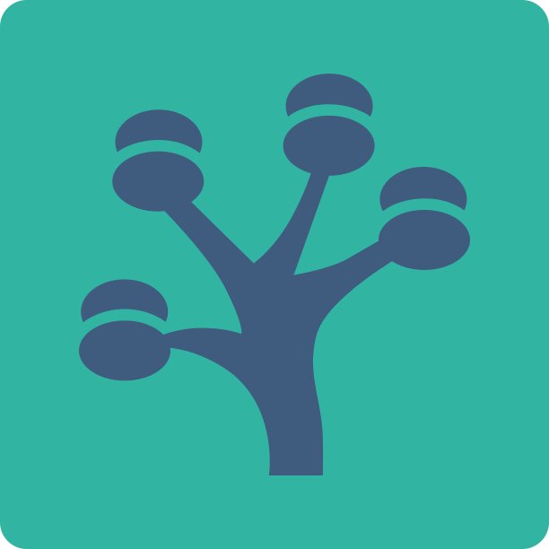 金钱树图标从商业按钮过度颜色图片下载