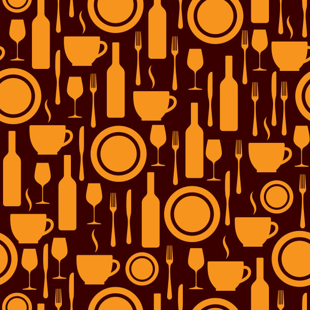 无缝图案与厨房用具图片下载