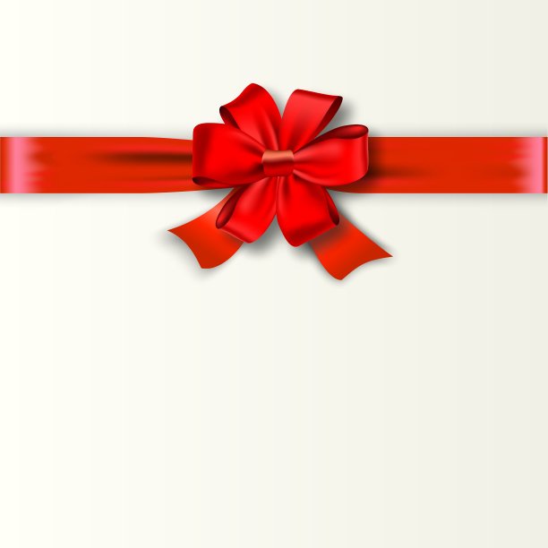 礼品卡设计与红色蝴蝶结图片下载