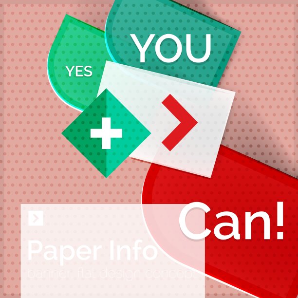 平面设计方形横幅与口号图片下载