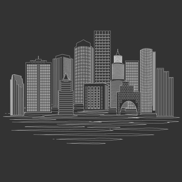 现代城市的天际线图片下载