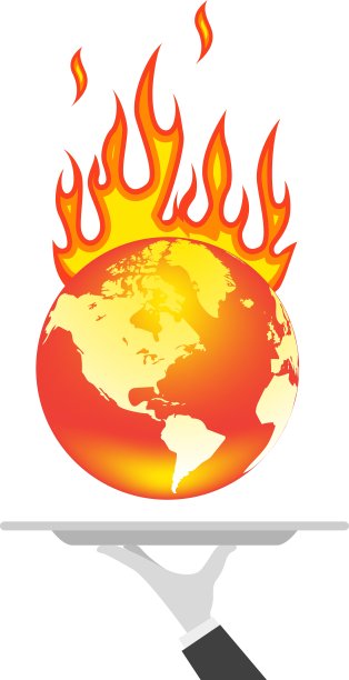 服务员托盘地球图片下载