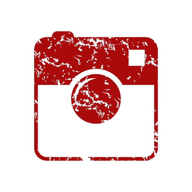 新的红色垃圾摇滚相机标志图片下载