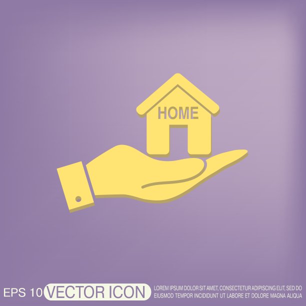 手里拿着一个House icon Home标志图片下载