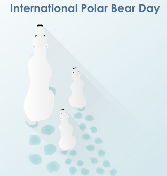 北极熊和幼崽图片下载