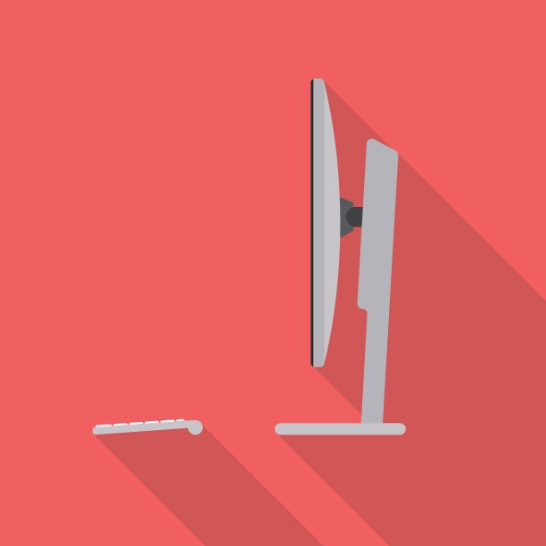 桌面计算机侧视图图片下载