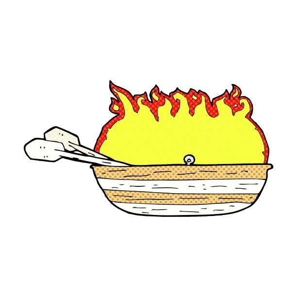 卡通燃烧船图片下载