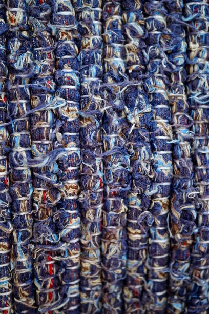 蓝色线织物，纹理背景图片下载