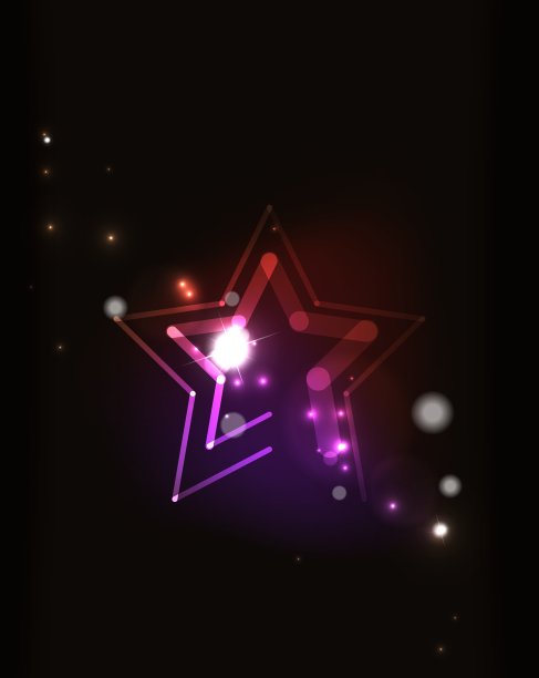 黑暗空间中发光的恒星图片下载