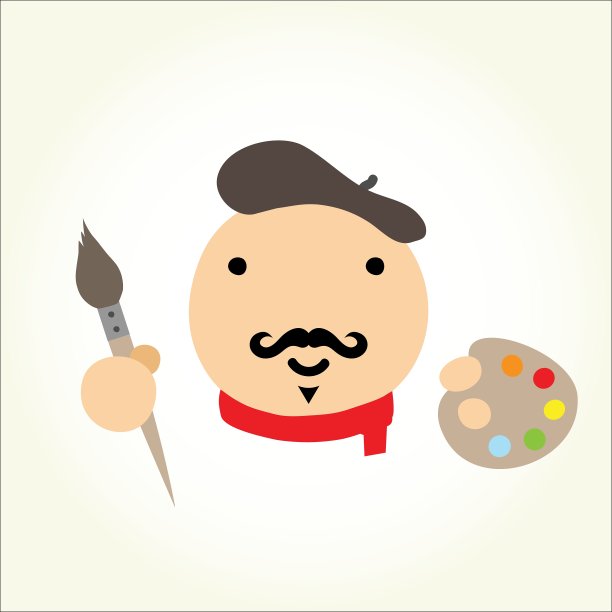 卡通成人职业艺术家图片下载