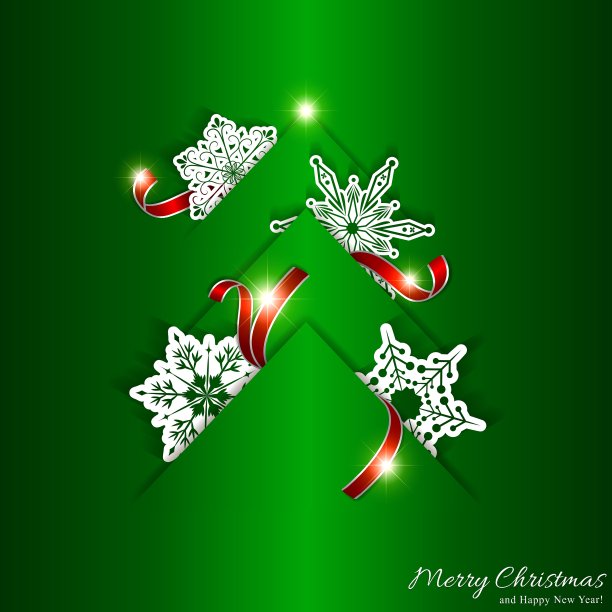 绿色圣诞树背景图片下载