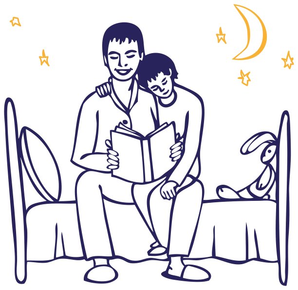 爸爸的睡前故事图片下载