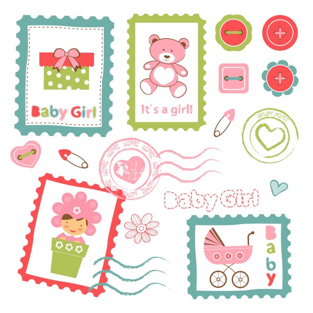 彩色的baby girl公告集合图片下载