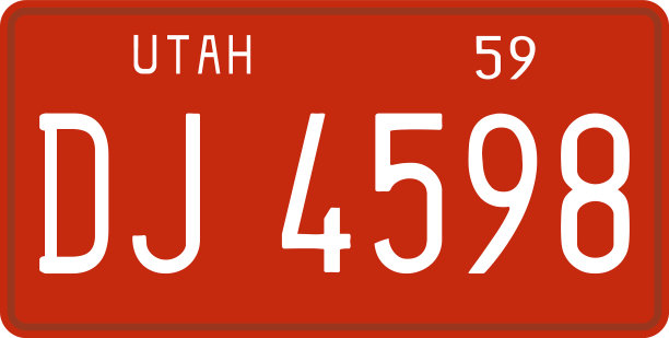 犹他1959车牌图片下载