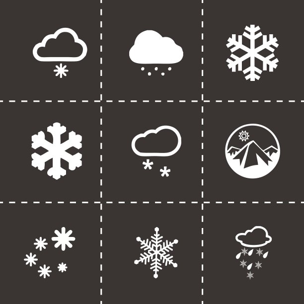 雪花图标集图片下载