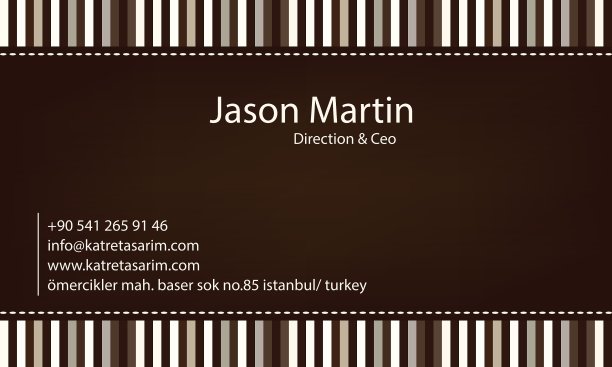 棕色装饰名片图片下载