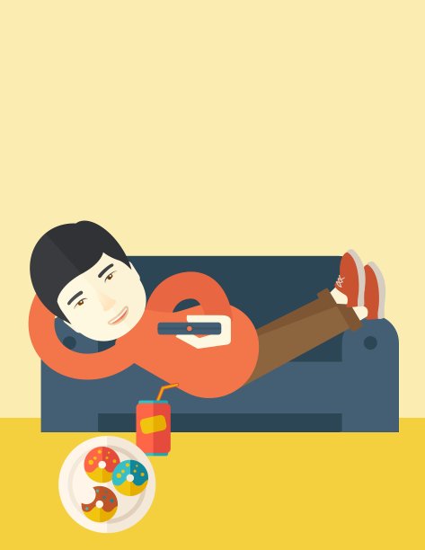 男人躺在沙发上图片下载