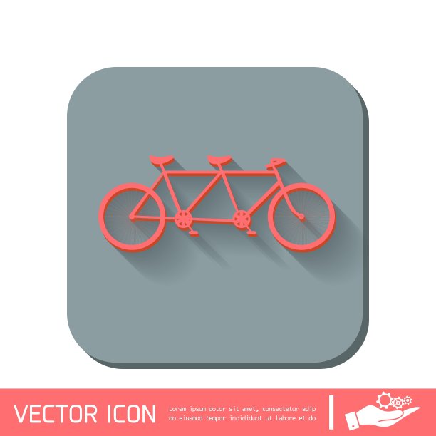 复古的自行车图标图片下载
