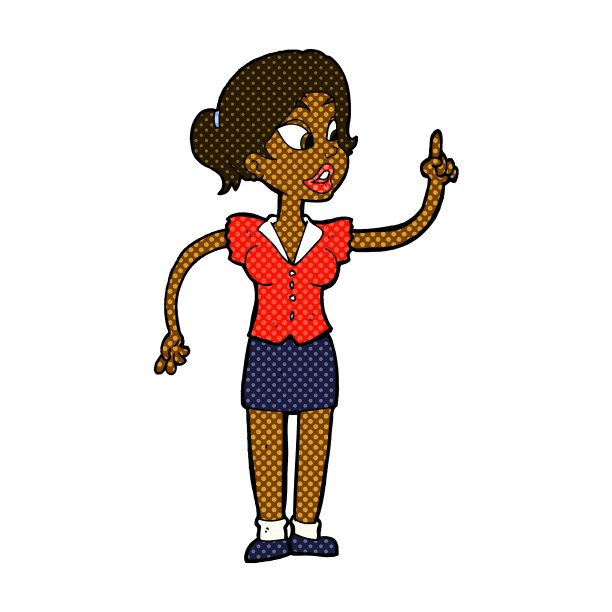 有好主意的卡通女人图片下载