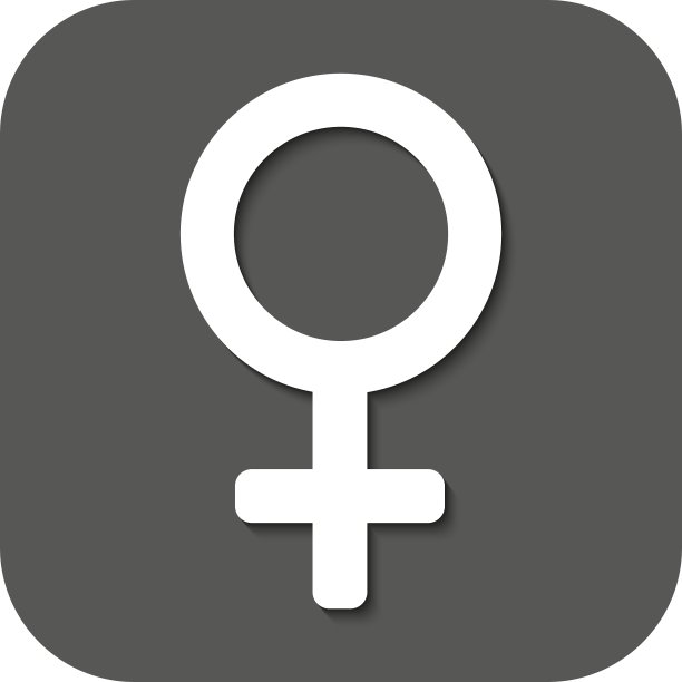 女性图标平面符号图片下载