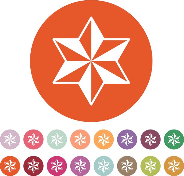 星星图标，星星符号（扁平风格）图片下载