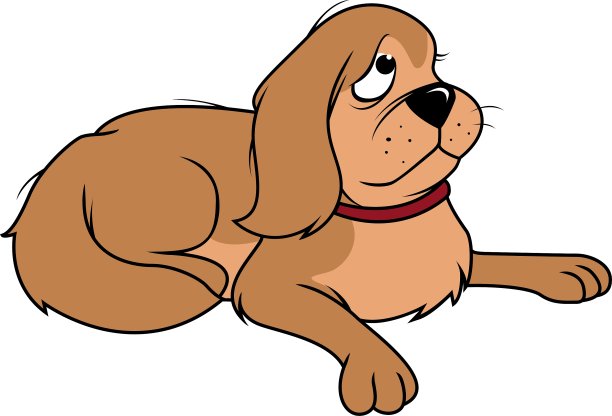 狗毛茸茸的悲伤图片下载