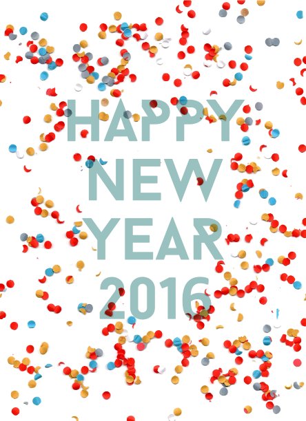 2016年新年快乐五彩纸屑派对假日海报图片下载