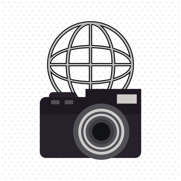 相机图标小玩意概念平面图片下载