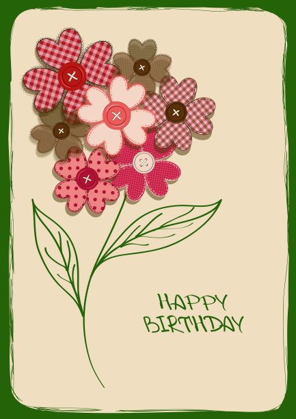 节日卡片或邀请与花束图片下载