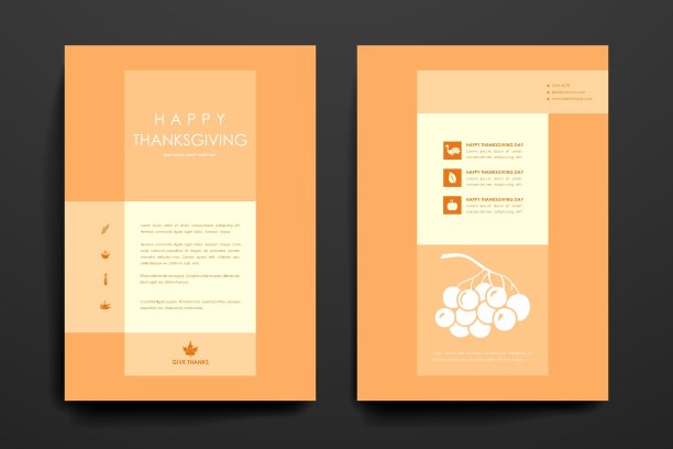 秋季宣传册海报设计模板集图片下载