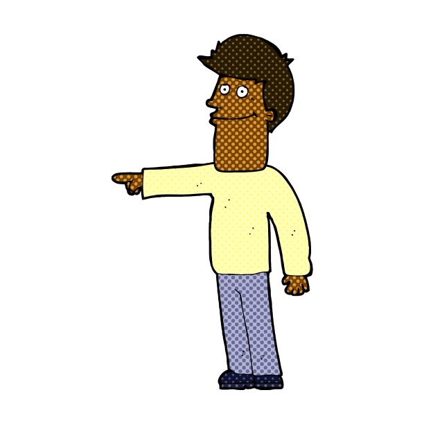 漫画人物的指向图片下载