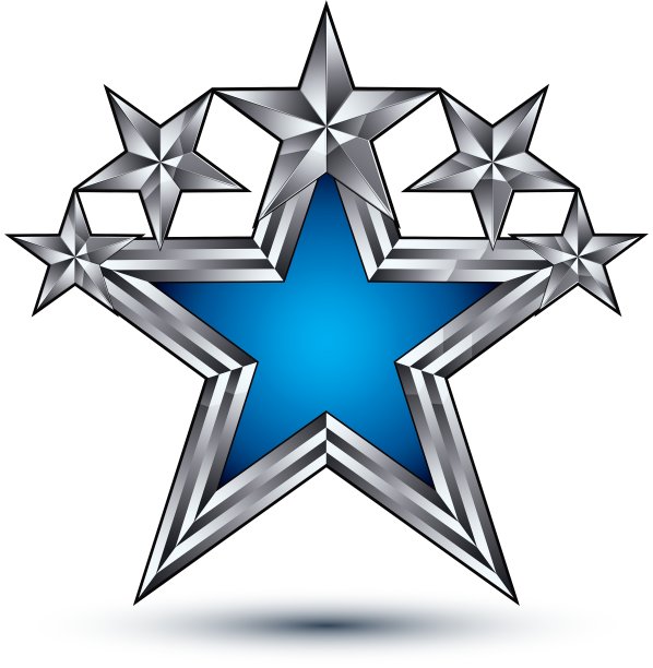 皇家蓝星与银色轮廓几何五图片下载